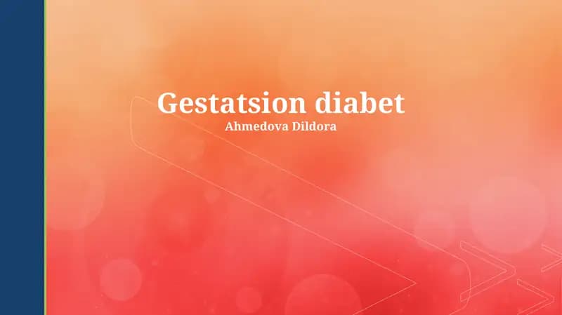 Gestatsion diabet