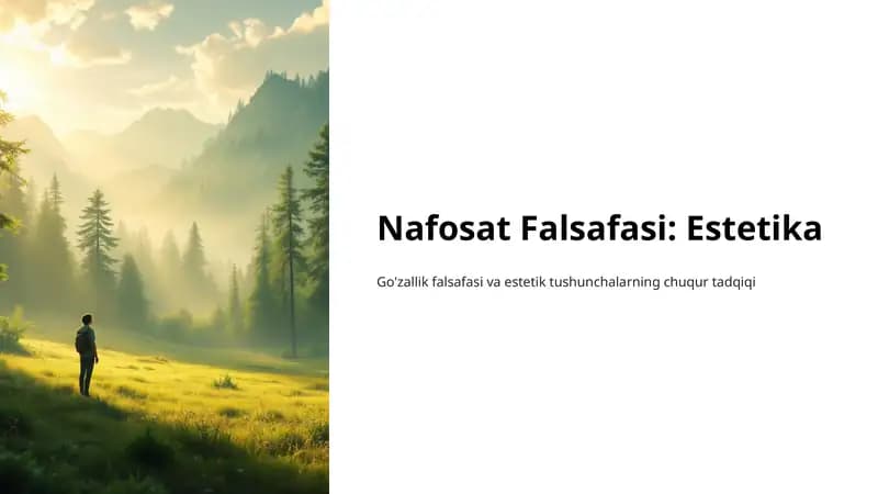 Nafosat Falsafasi: Estetika