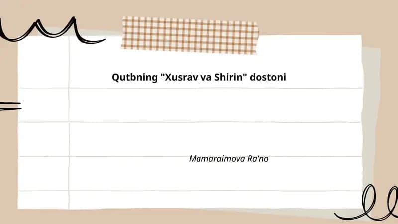 Xusrav va Shirin dostoni