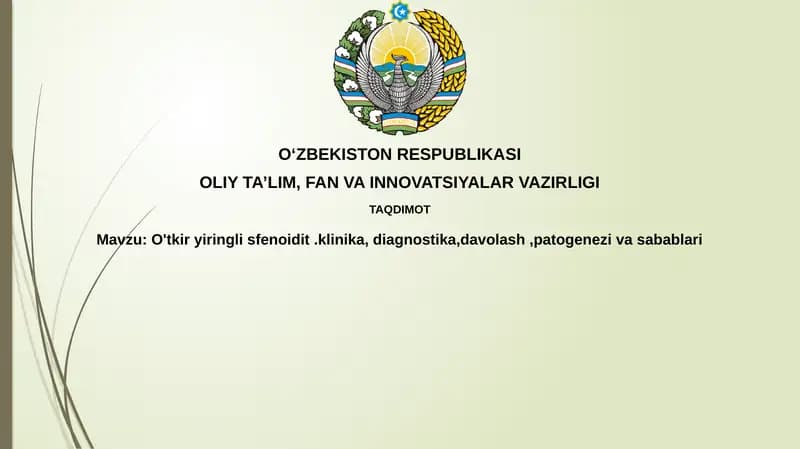 O'tkir yiringli sfenoidit