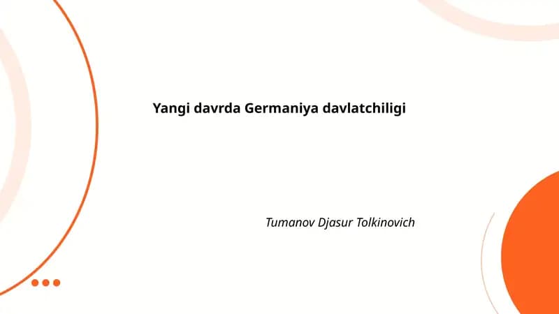 Yangi davrda Germaniya davlatchiligi