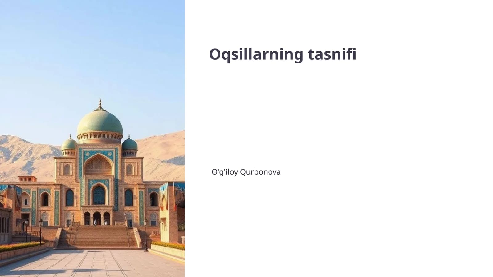 Oqsillarning tasnifi