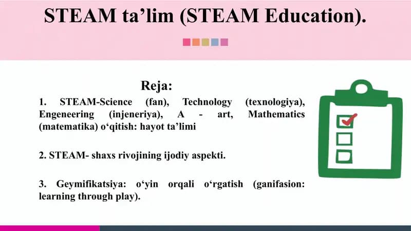 STEAM ta’lim(STEAM Education)