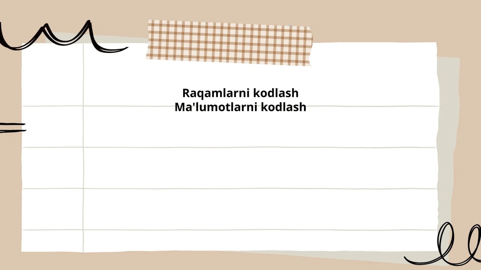 Raqamlarni kodlash