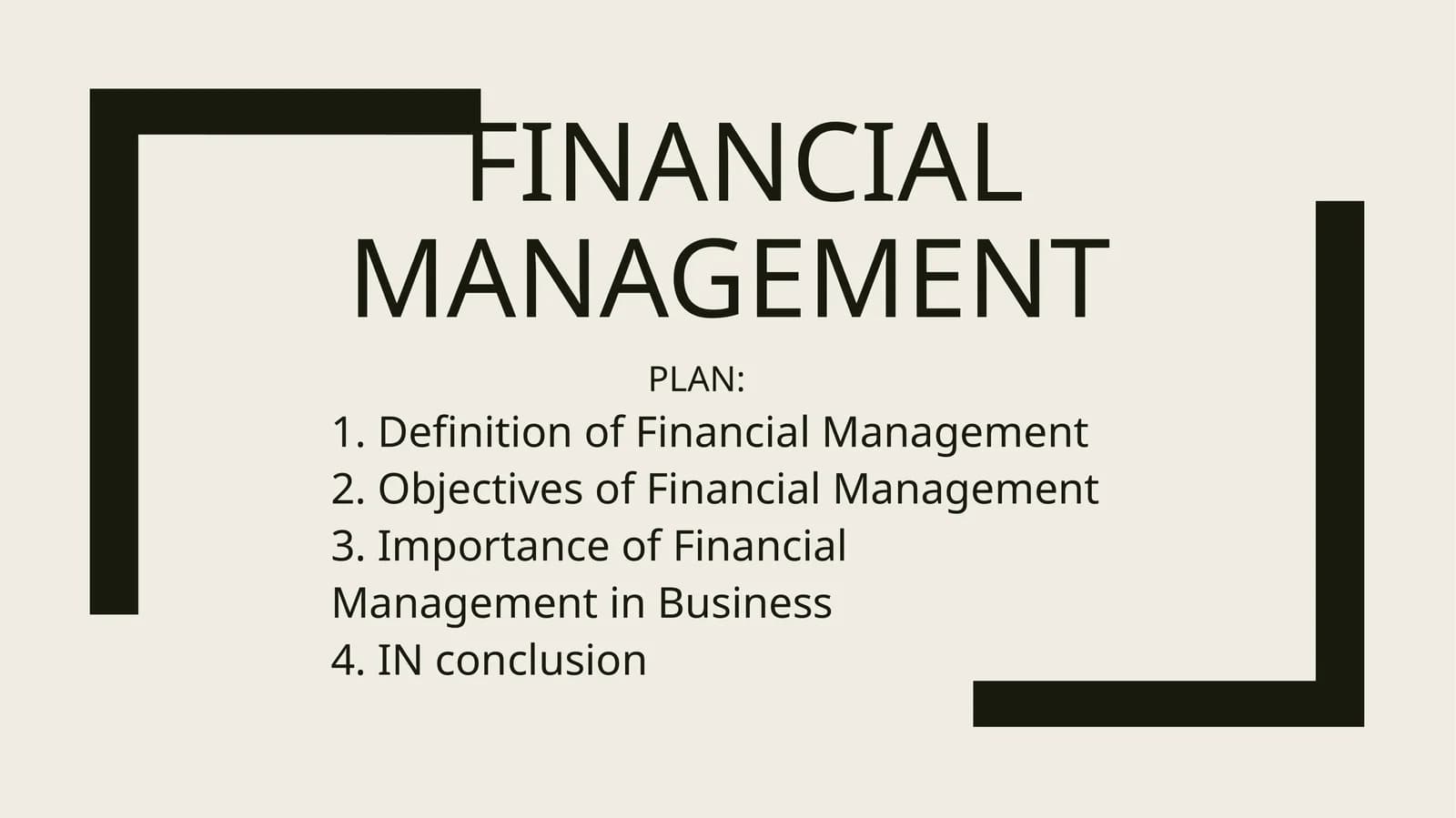 Financial Management