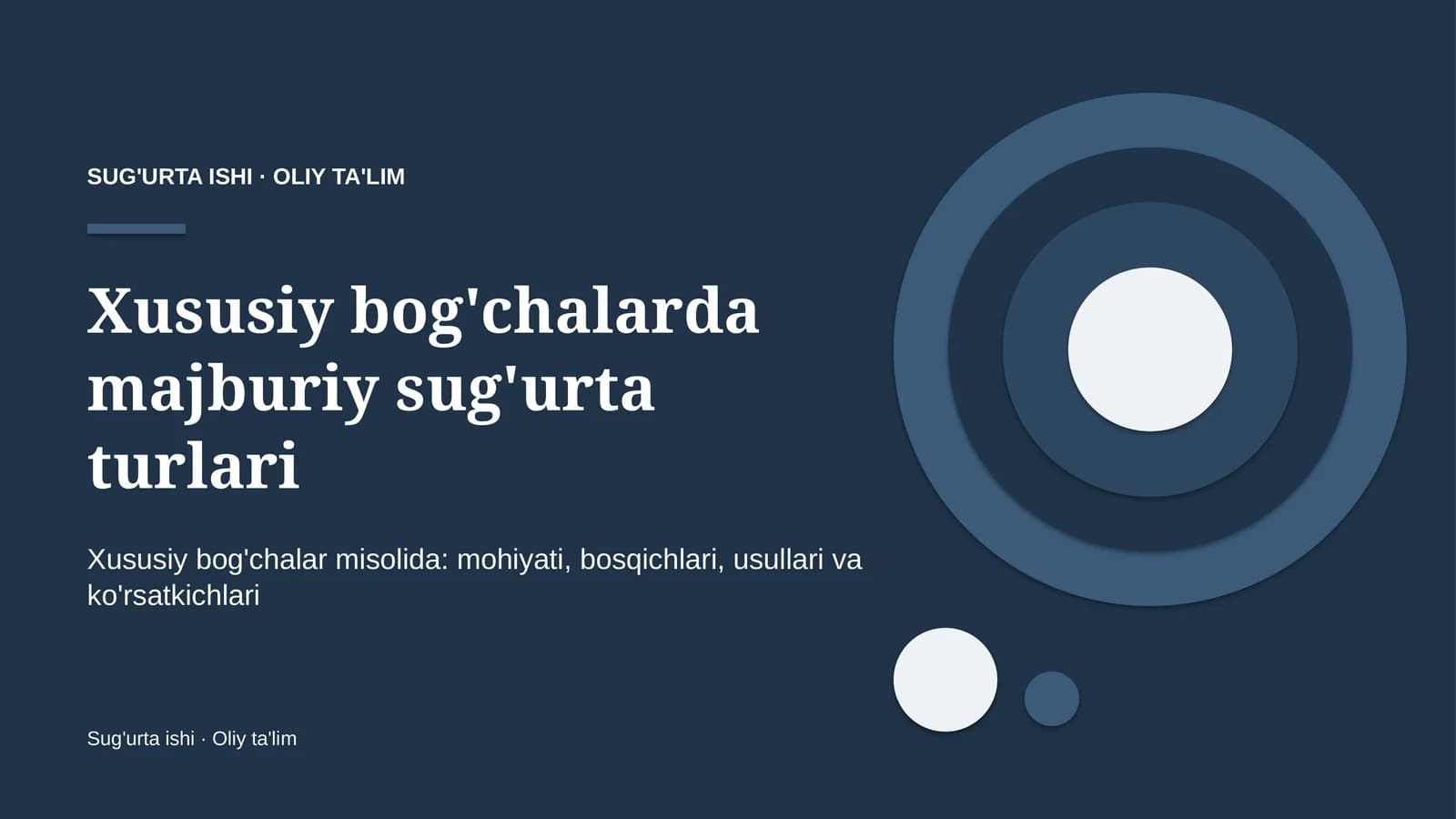 Xususiy bog'chalarda majburiy sug'urta turlari