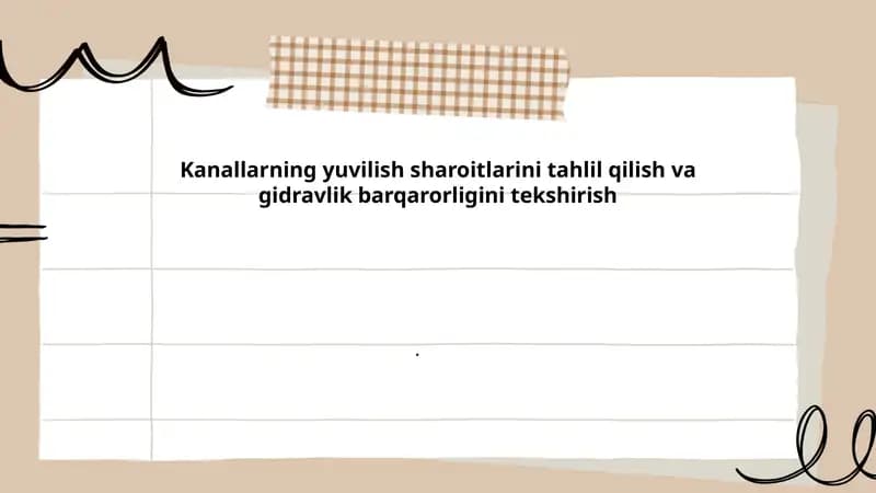 Kanallarning yuvilishi