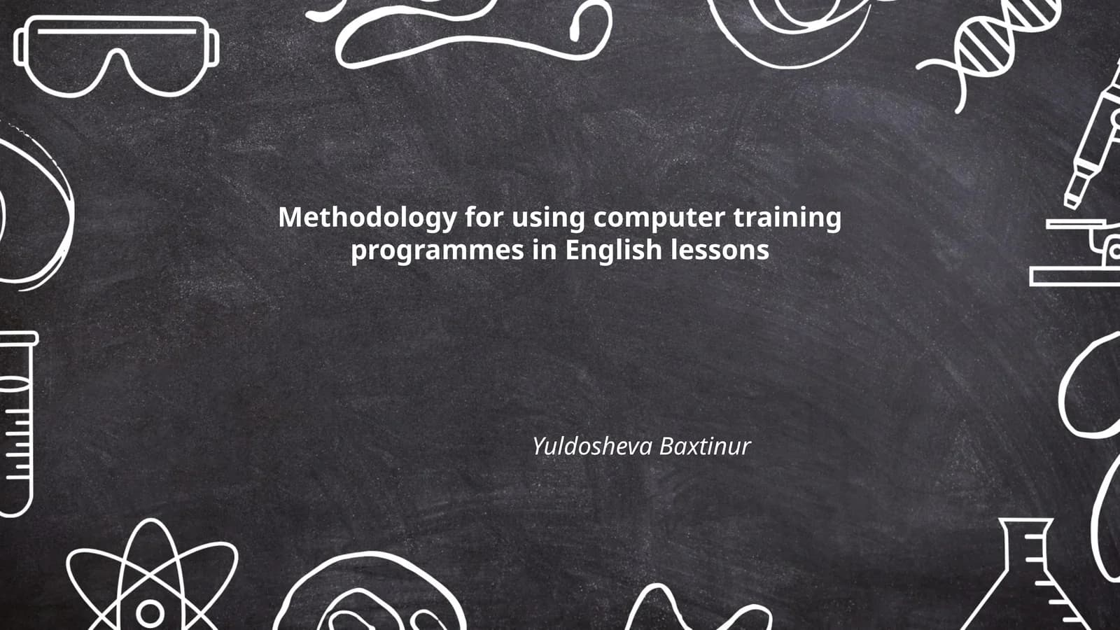 Methodology for using computer training programmes in English lessons