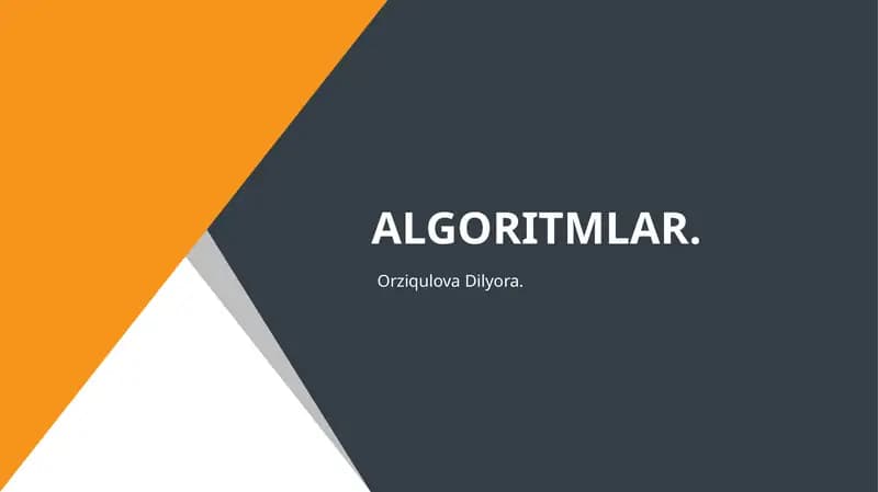 Algoritmlar