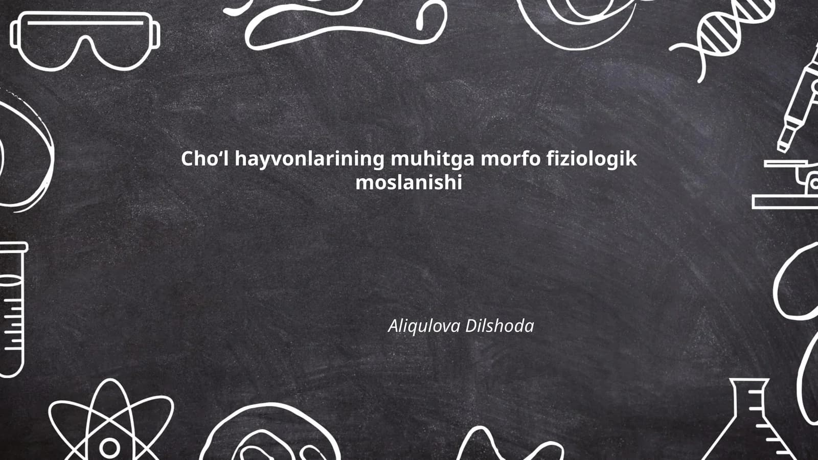 Choʻl hayvonlarining muhitga morfo fiziologik moslanishi