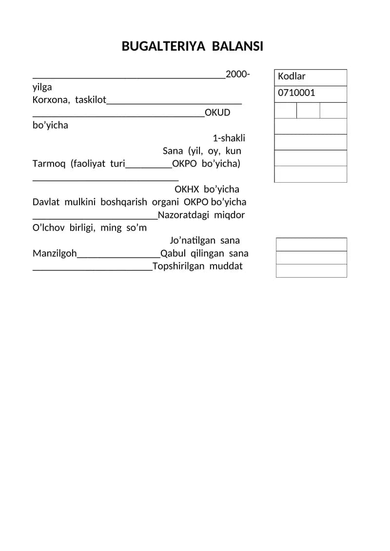 BUGALTERIYA BALANSI
