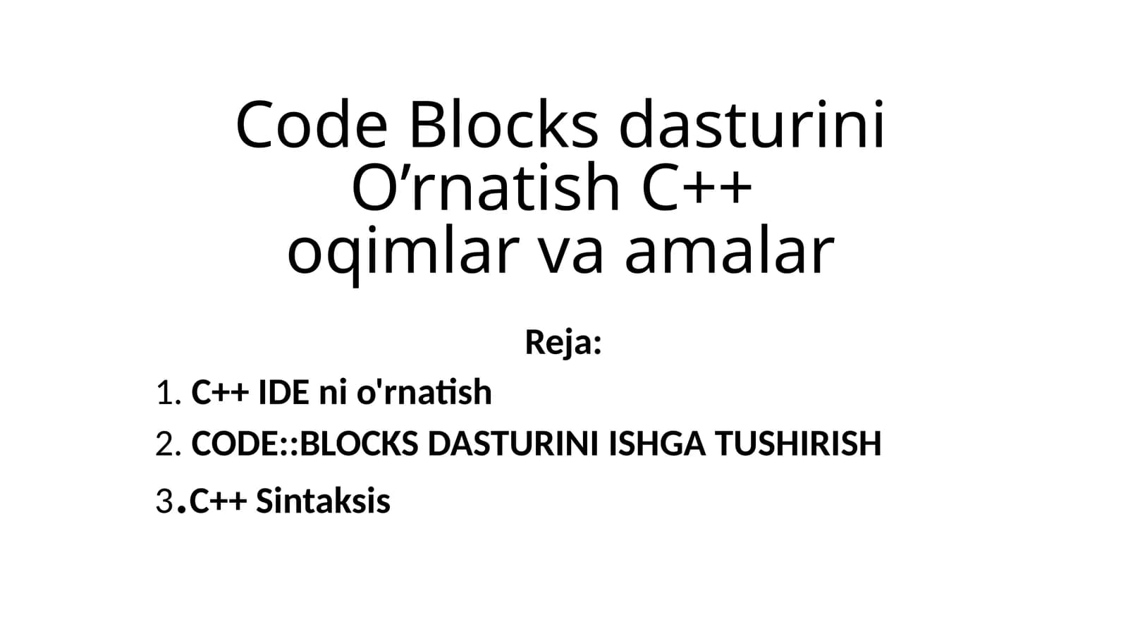 Code Blocks C++