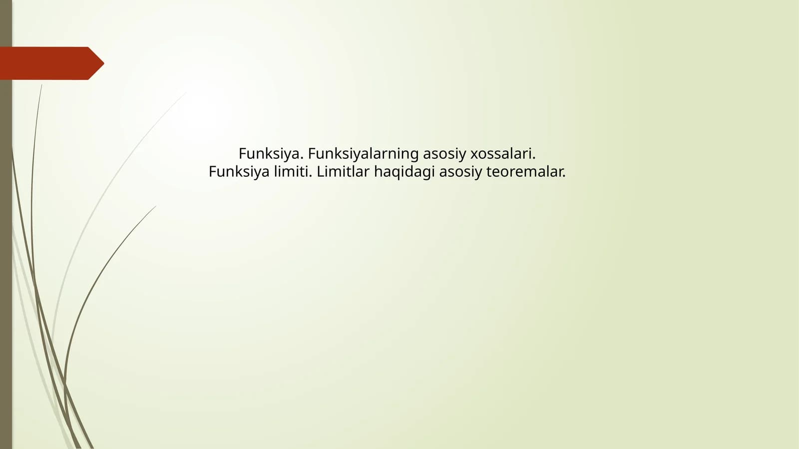 Funksiya va limit