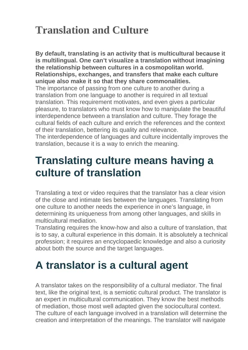 Translating Culture