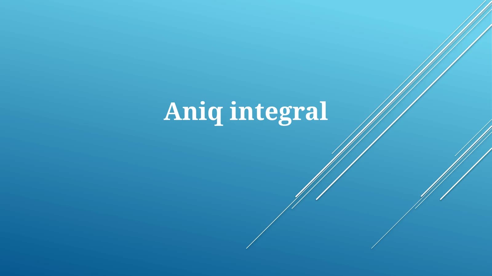 Aniqintegral