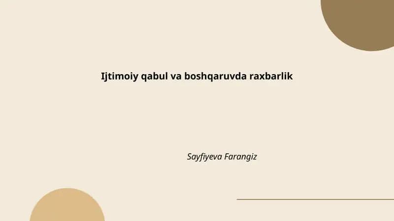 Rahbarlik uslublari