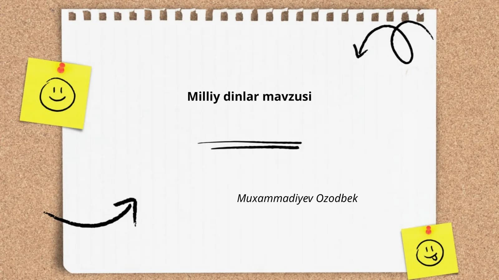 Milliy dinlar mavzusi