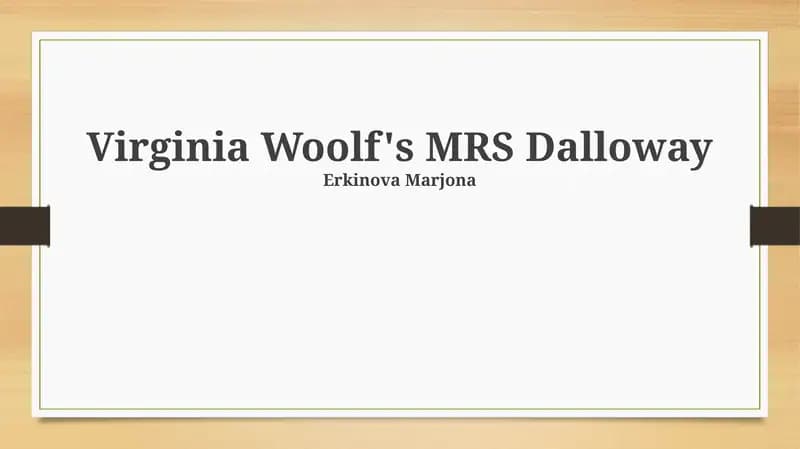 MRS Dalloway