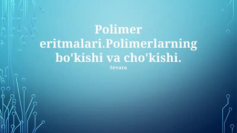 Polimer eritmalari