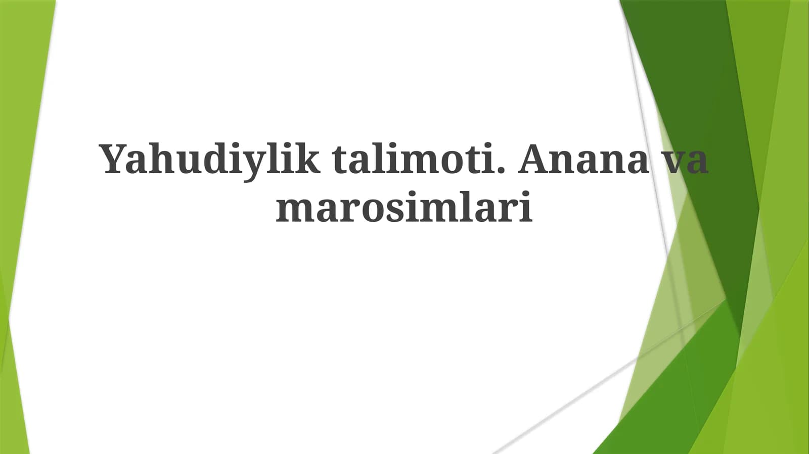 Yahudiylik Ta'limotlari