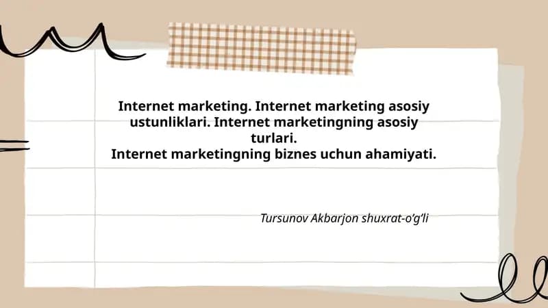 Internet marketing