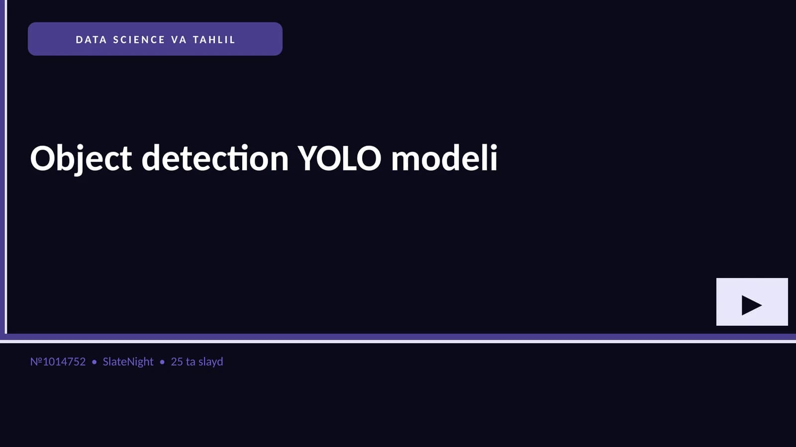 Object detection YOLO modeli
