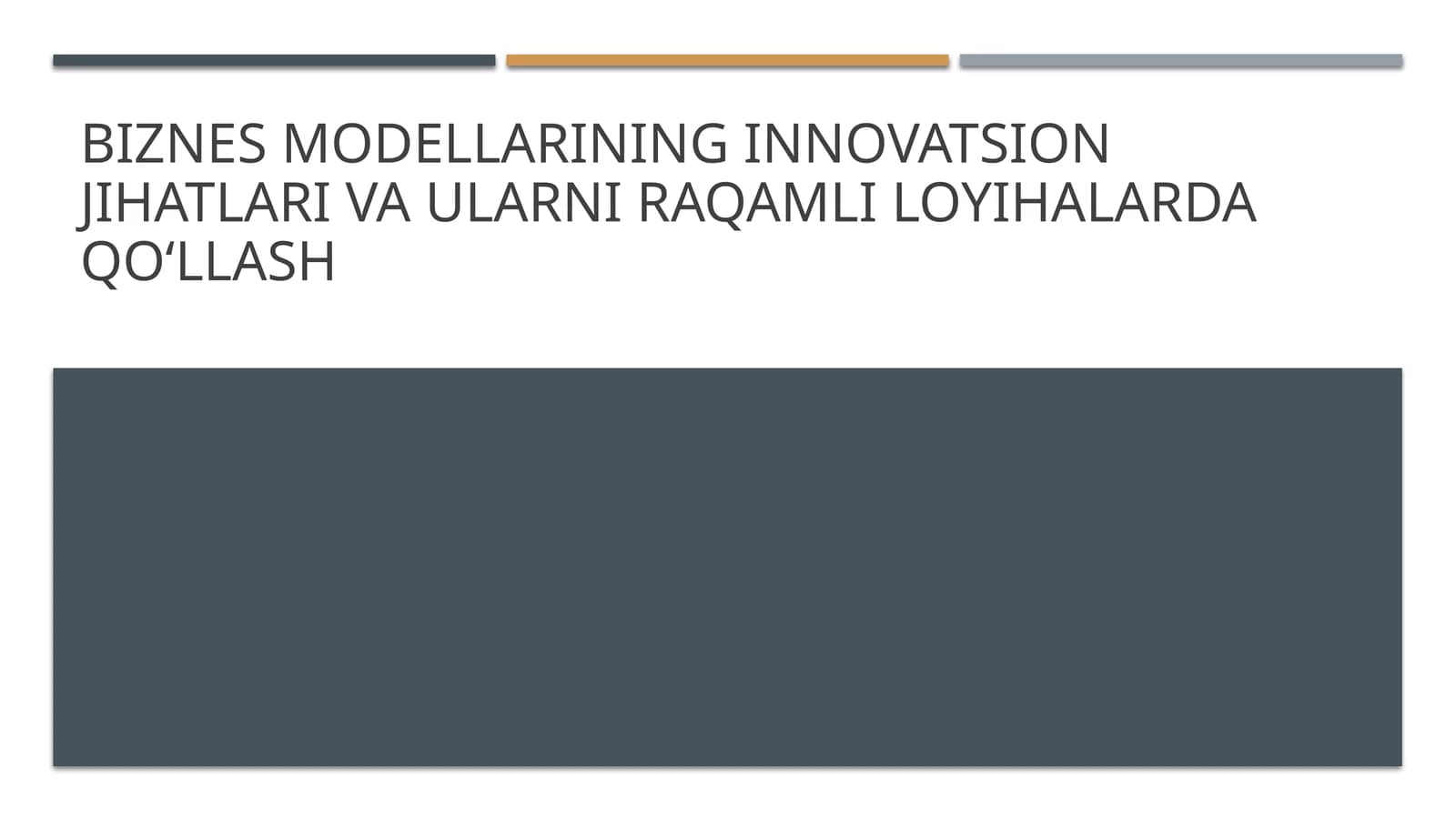 Innovatsion Asoslar