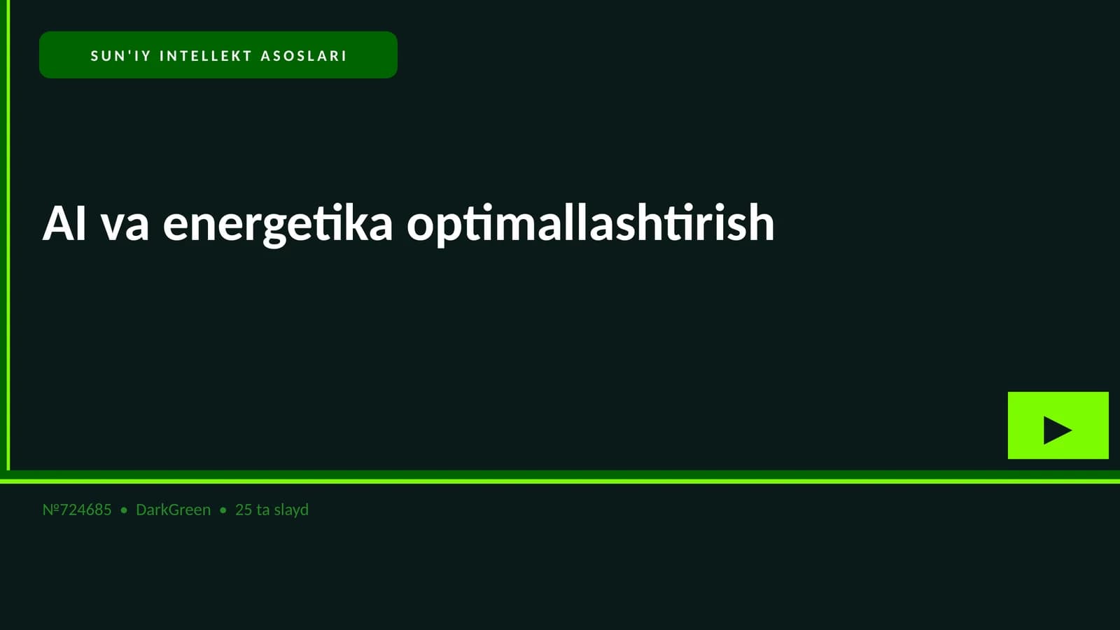 SUN'IY INTELLEKT ASOSLARI