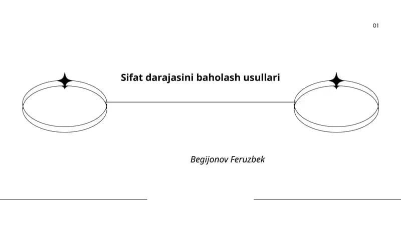 Sifat darajasini baholash usullari