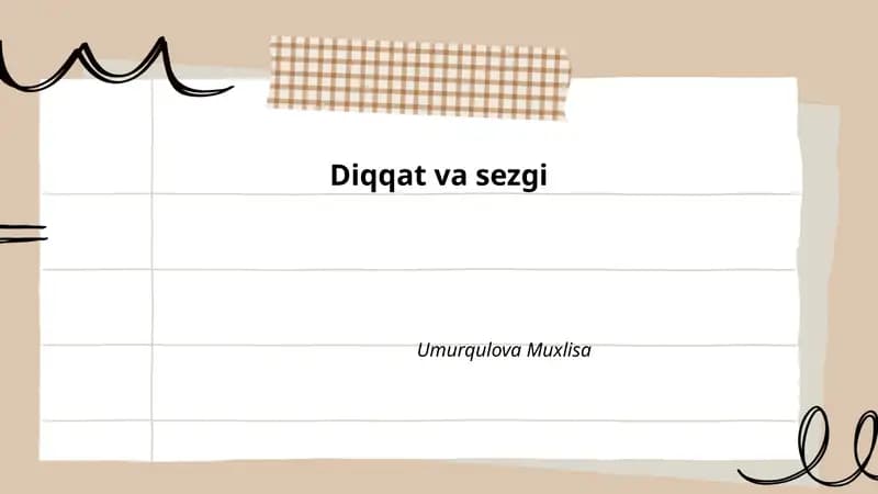 Diqqat va sezgi