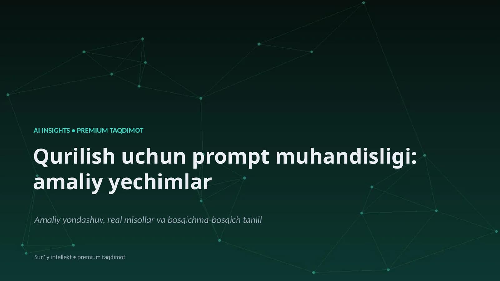 Sun'iy intellekt • premium taqdimot