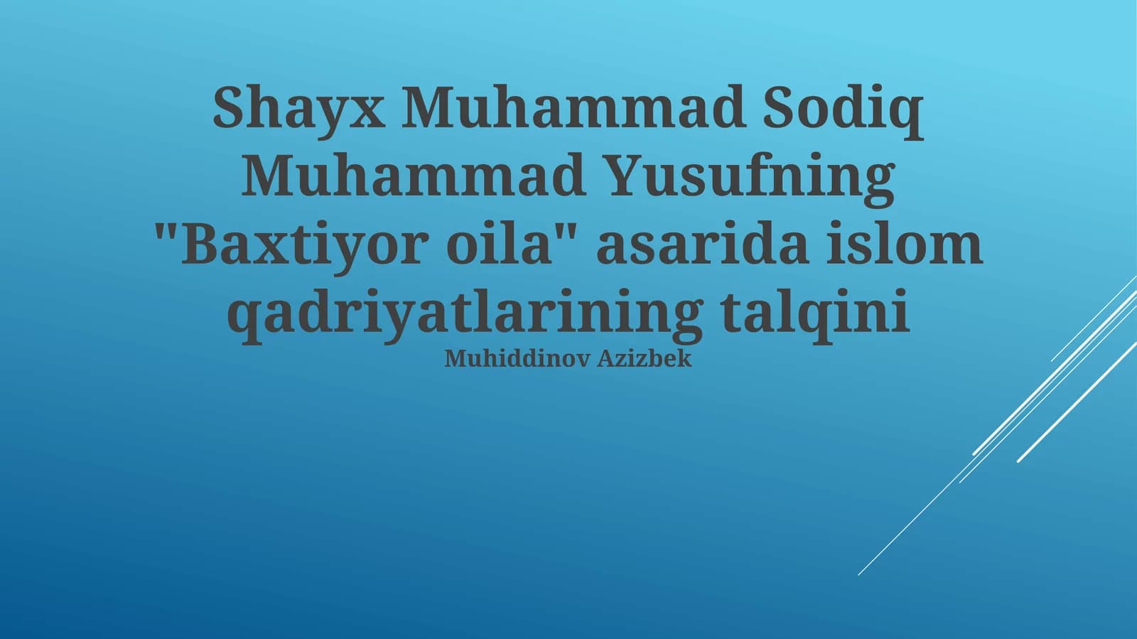 Baxtiyor oila
