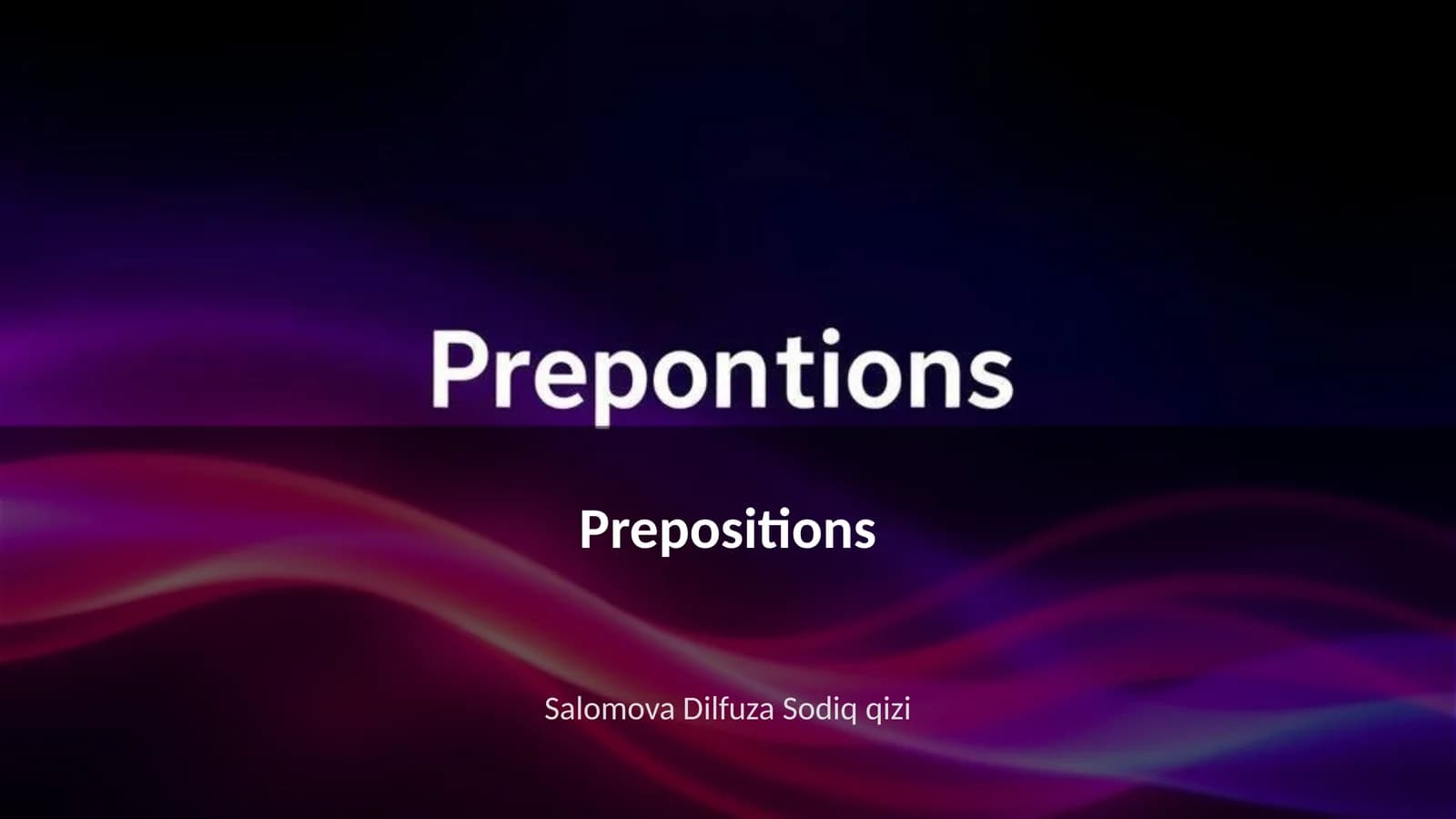Prepositions