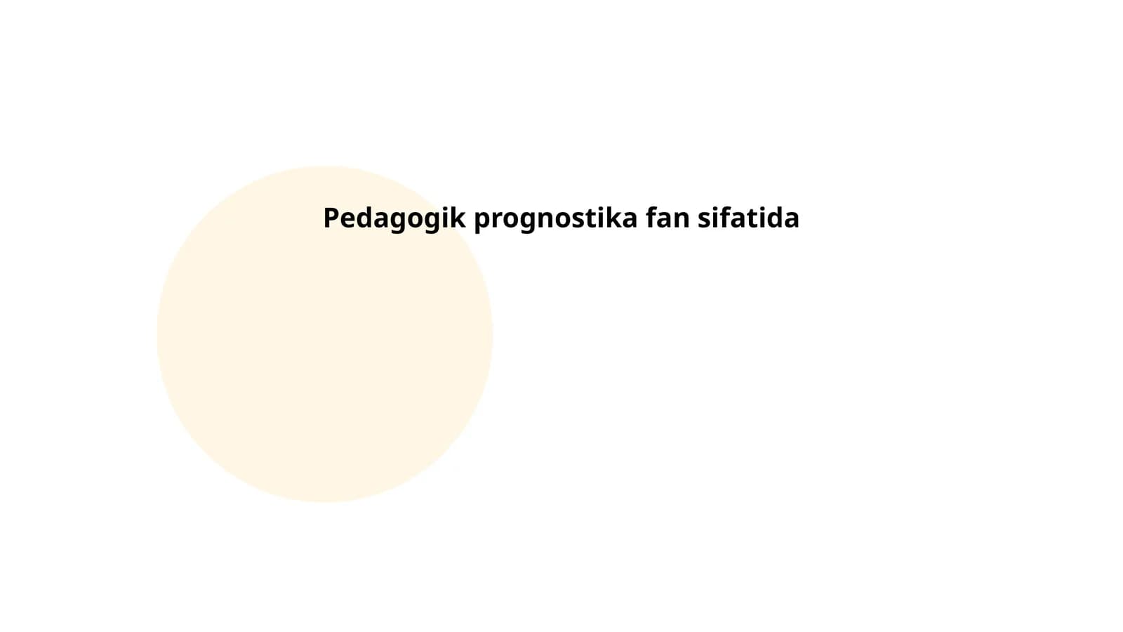 Pedagogik prognostika fan sifatida
