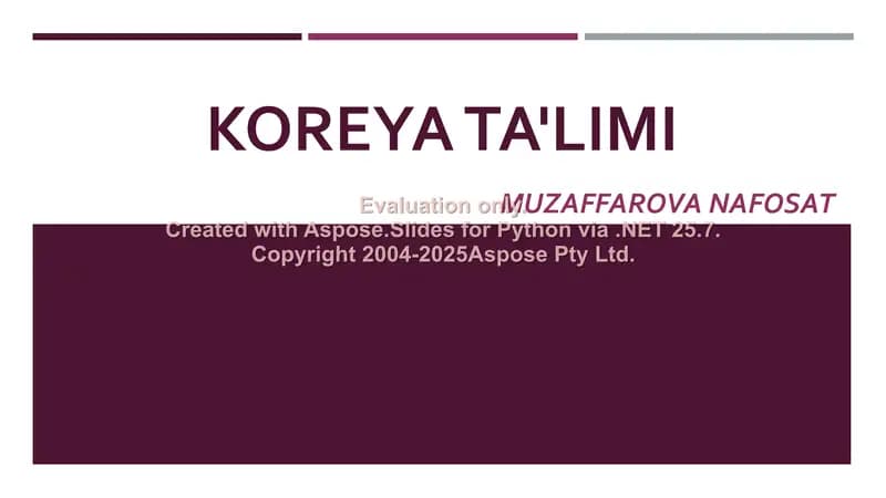 Koreya ta'limi