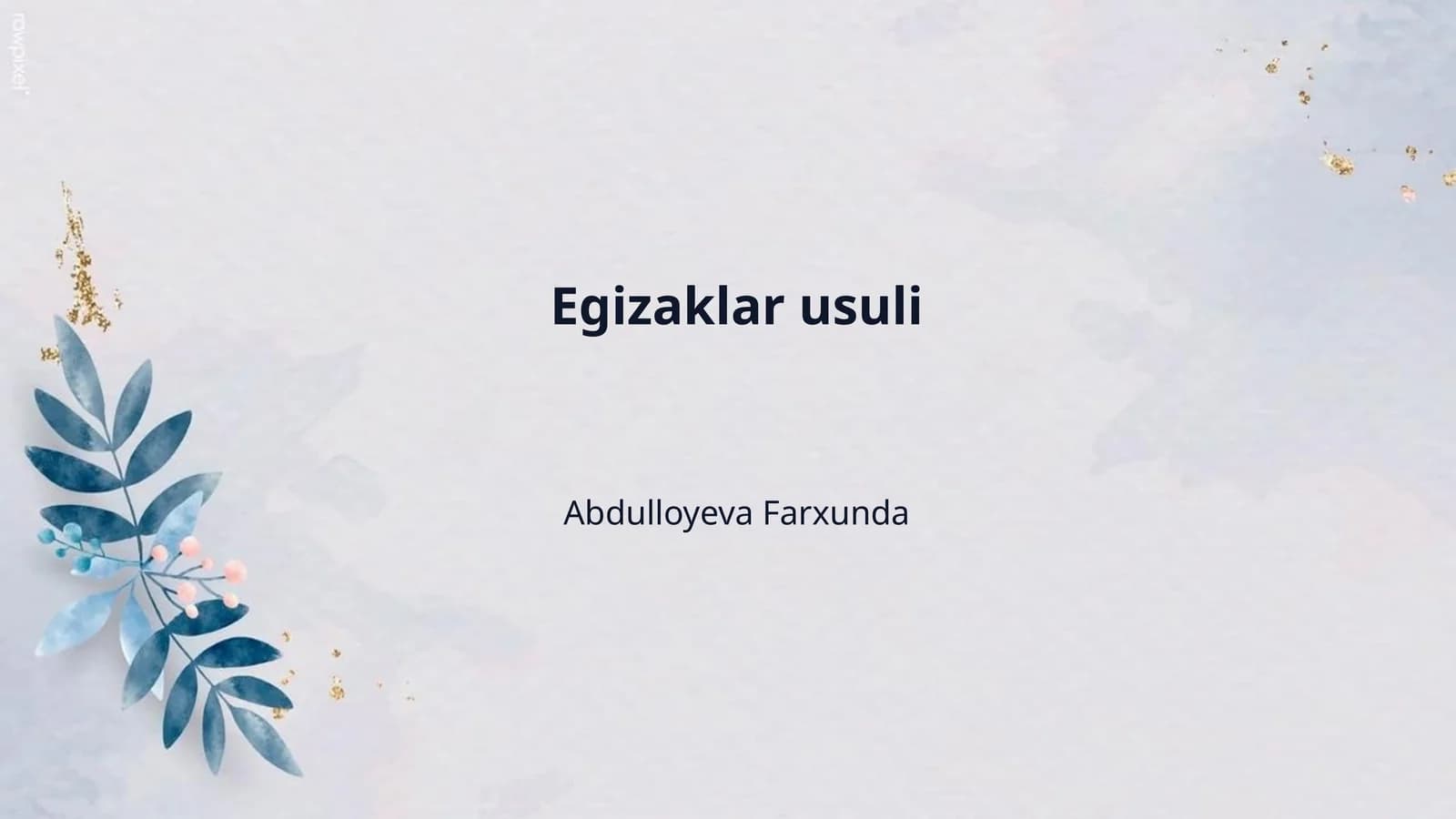Egizaklar usuli