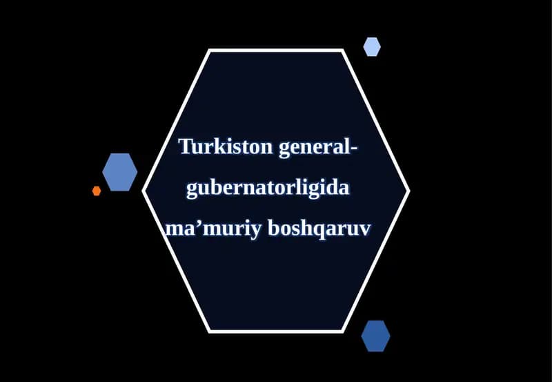 Turkiston general-gubernatorligi ma’muriy boshqaruv