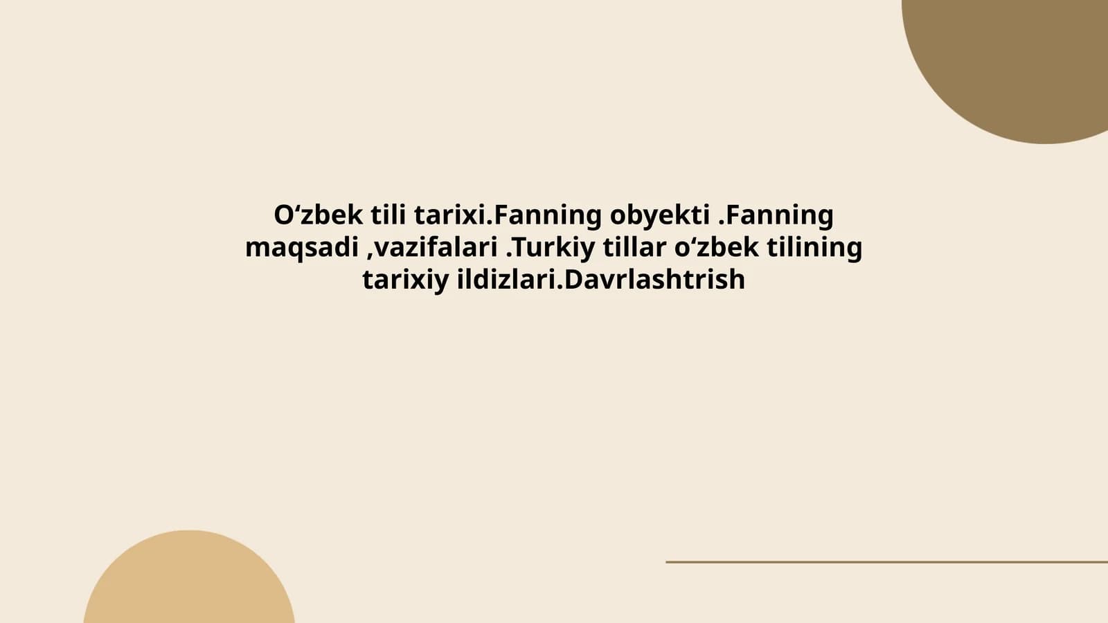 Oʻzbek tili tarixi