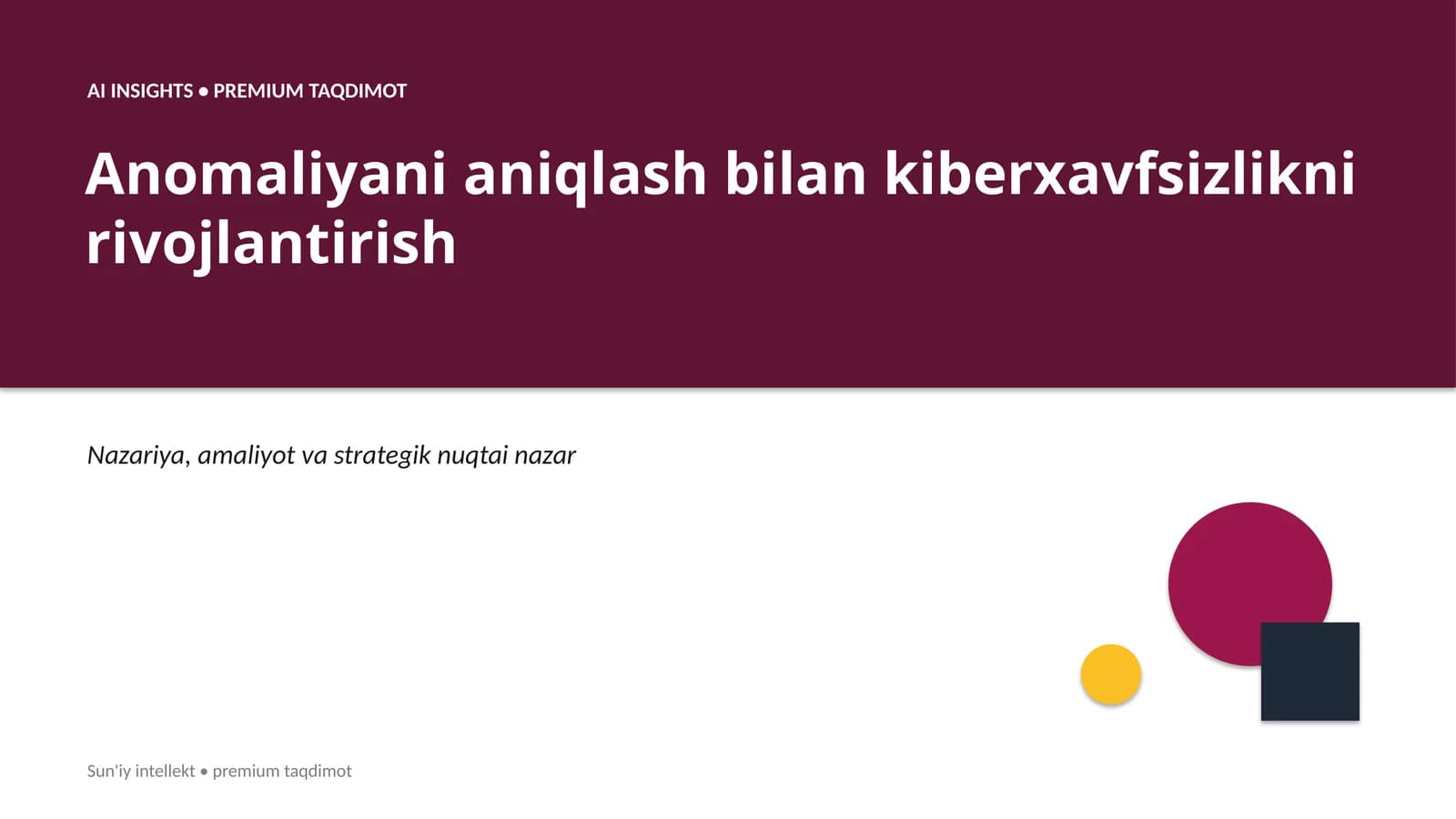 Sun'iy intellekt • premium taqdimot