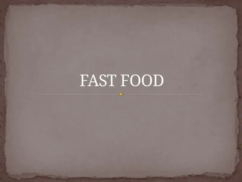 Fast Food