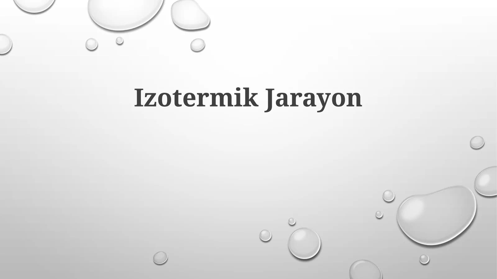 Izotermik Jarayon