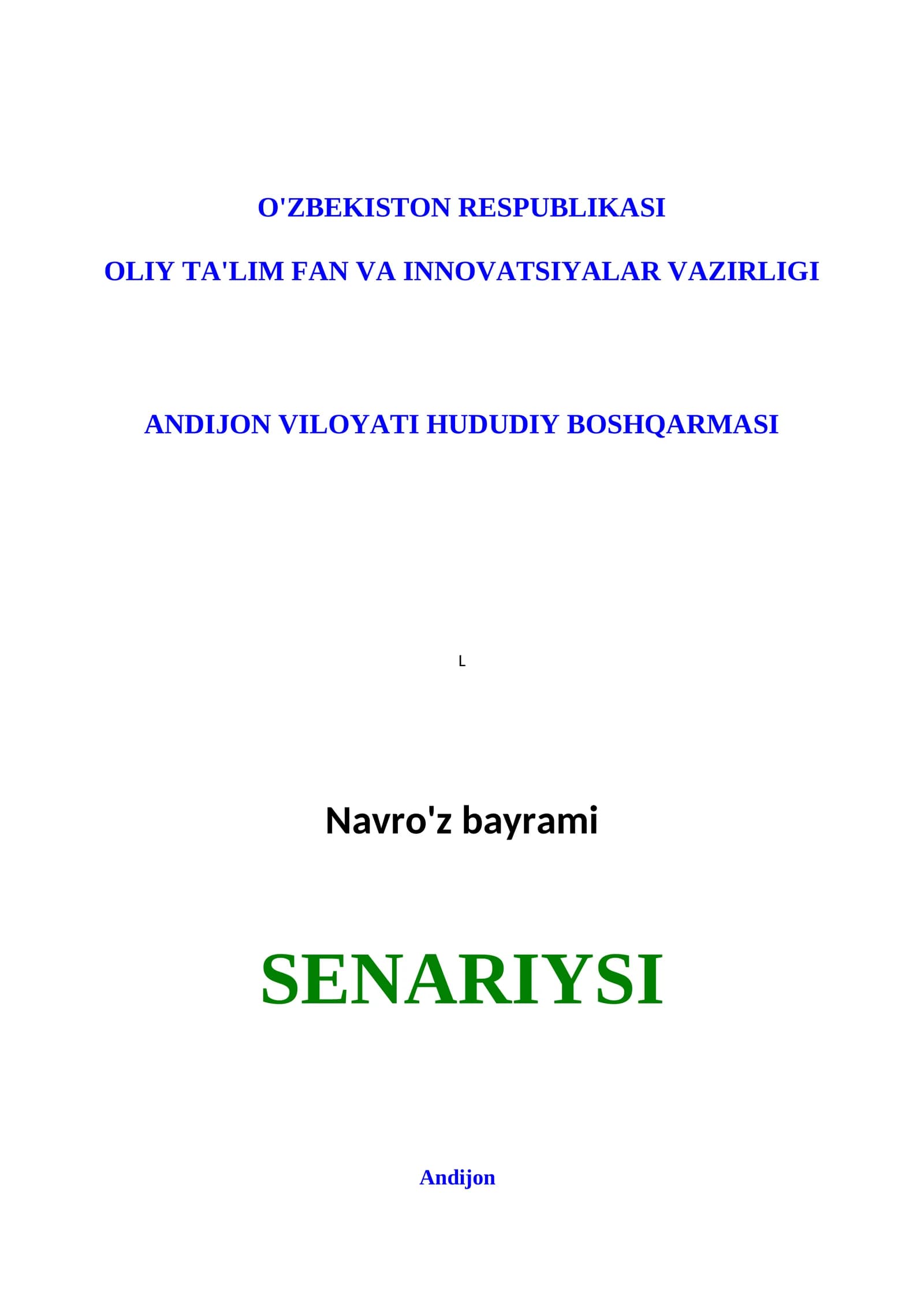 Navro'z bayrami senariysi