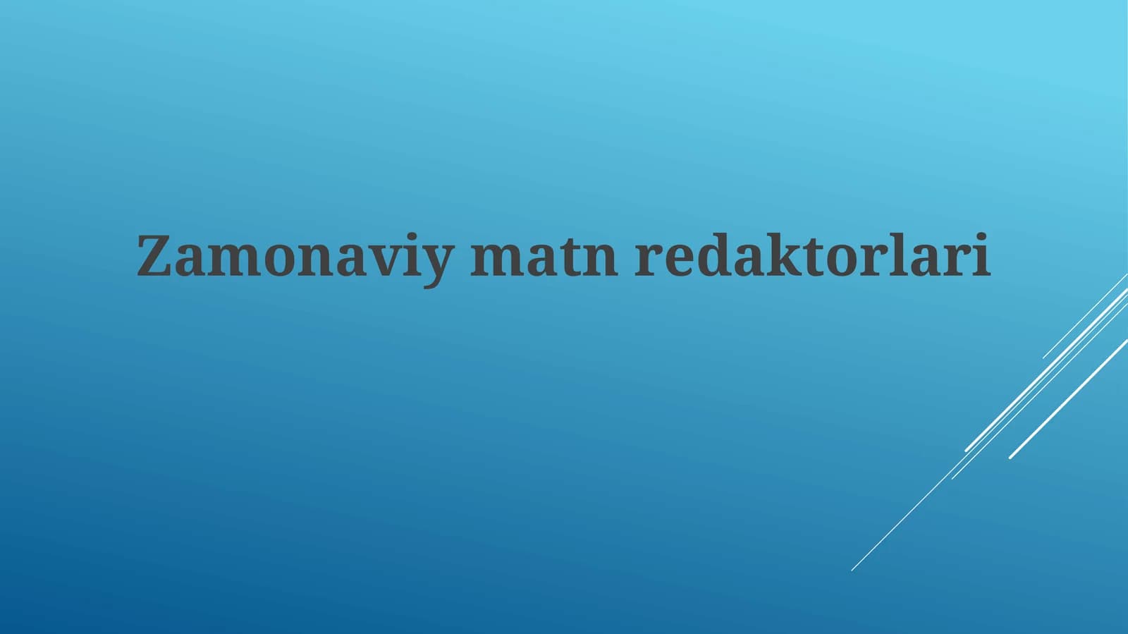 Zamonaviymatnredaktorlari
