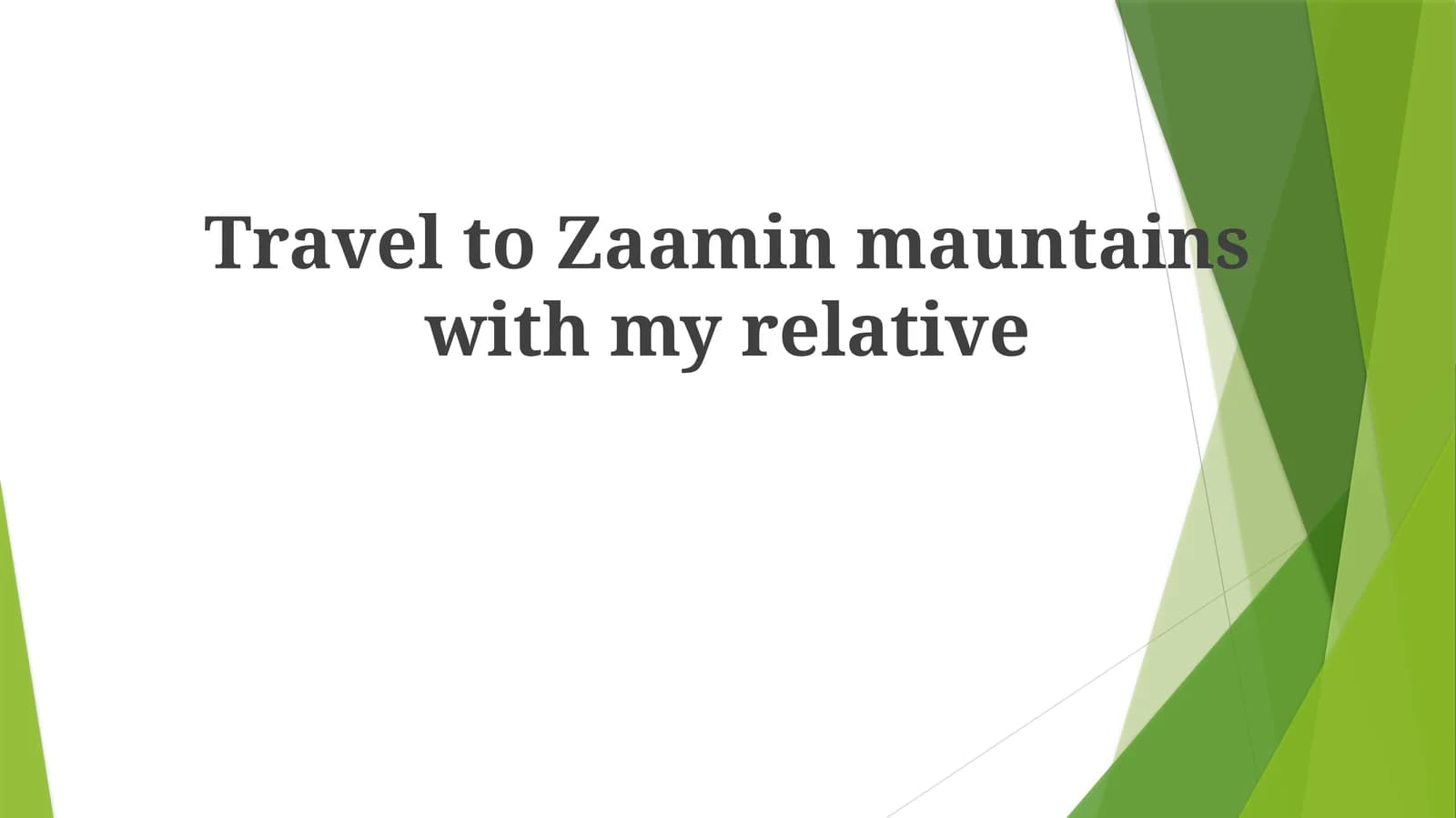 Memories Made in Zaamin