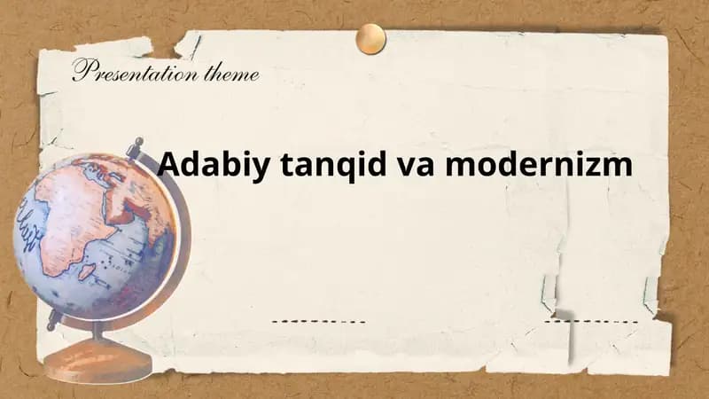 Adabiy tanqid va modernizm