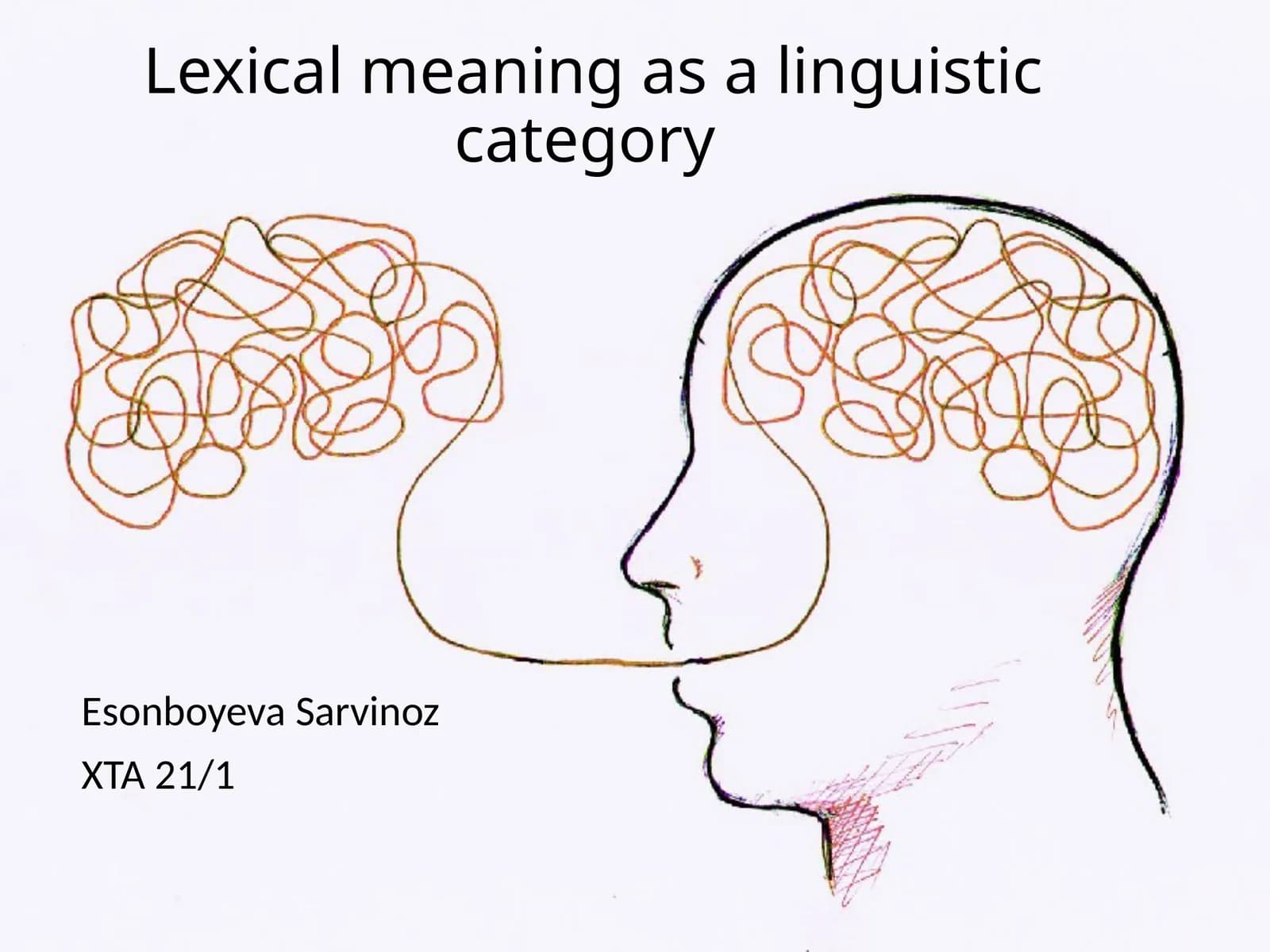 Lexical meaning as a linguistic category