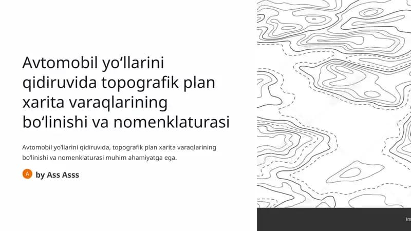 Topografik plan xaritalar