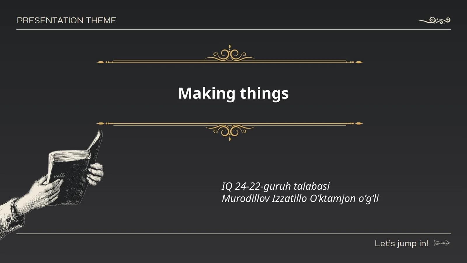 Making things