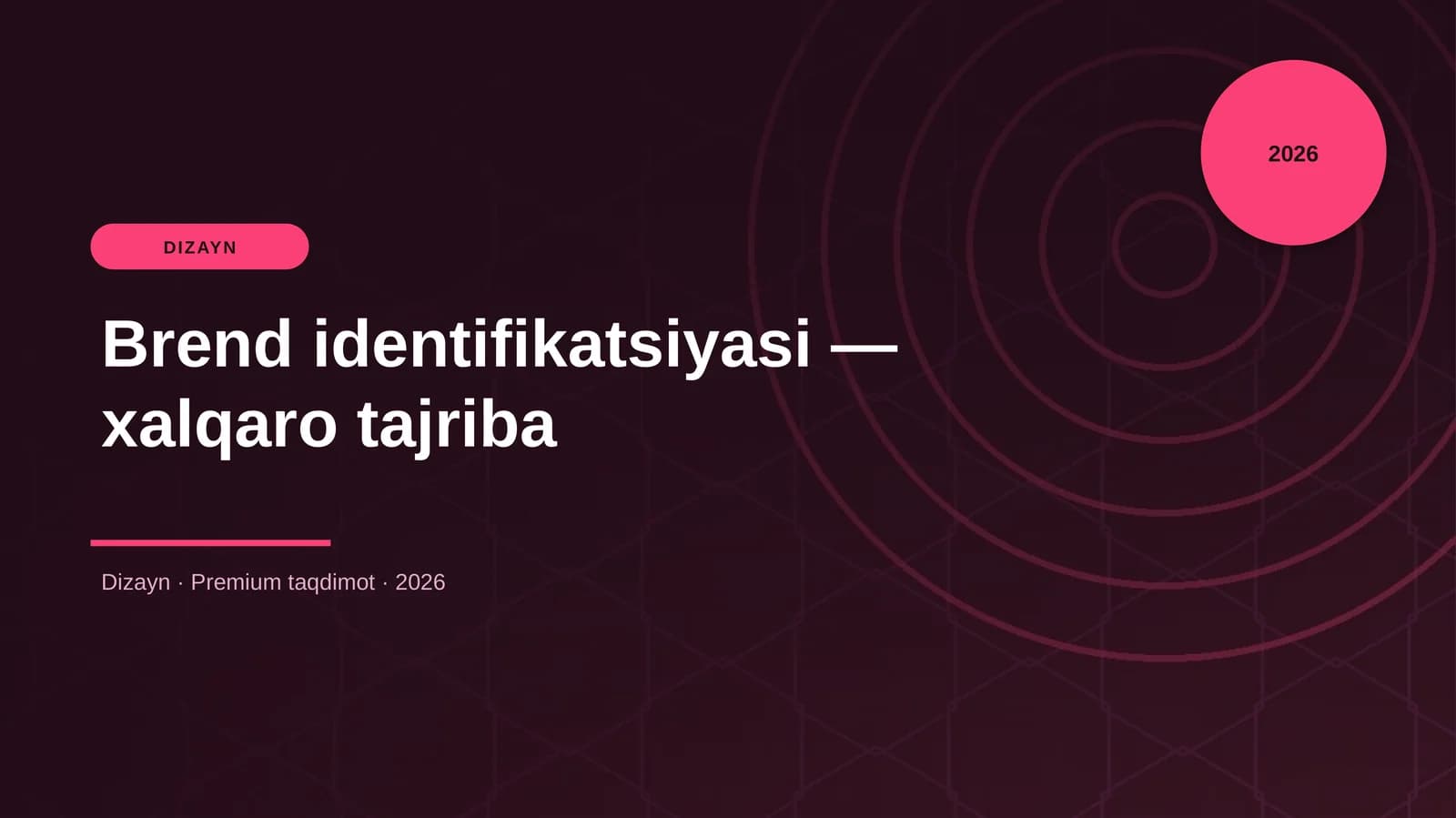 Brend identifikatsiyasi — xalqaro tajriba