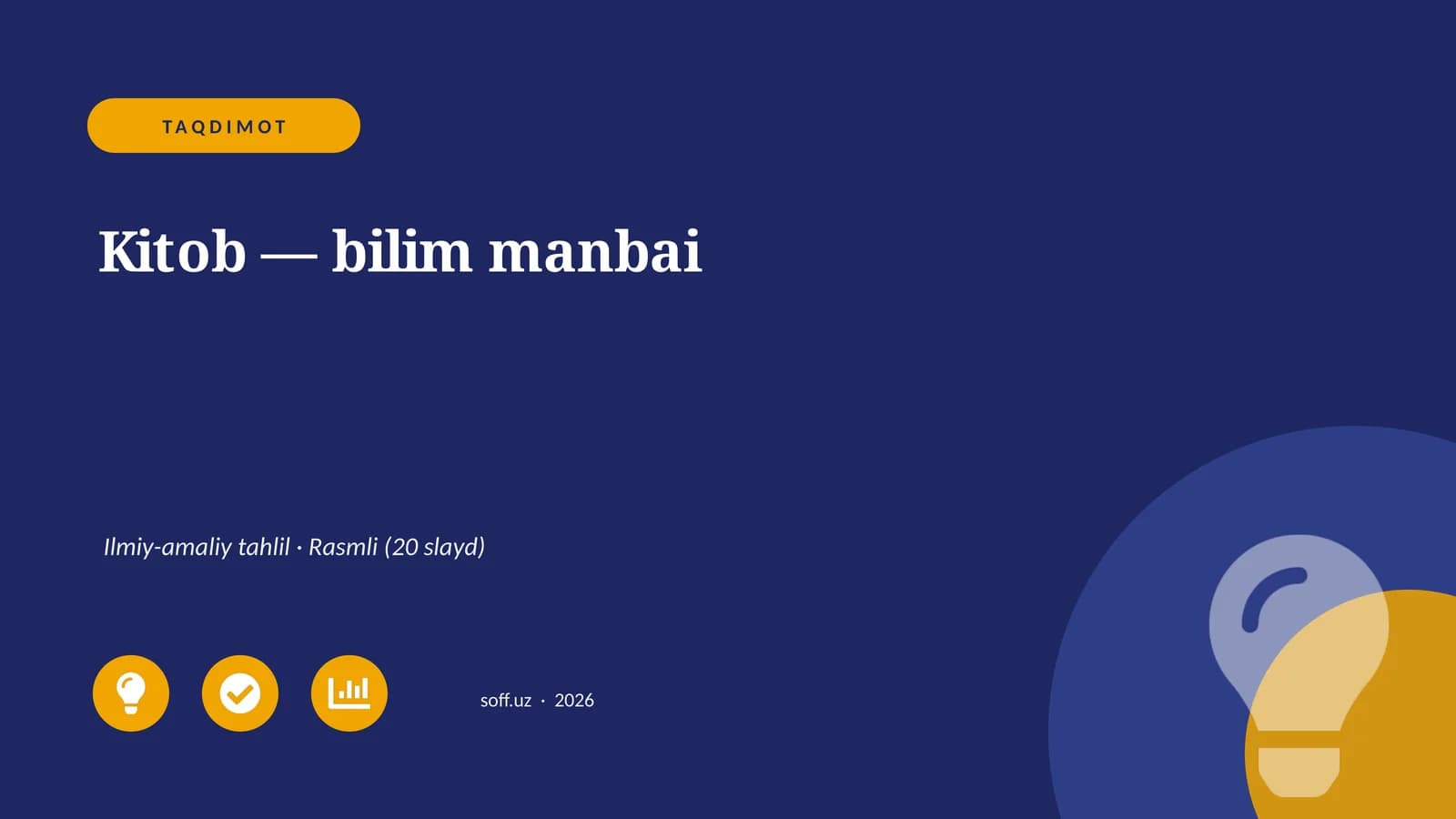 Kitob — bilim manbai